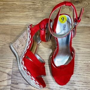 Red Wedges - never worn!